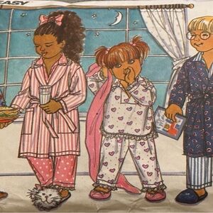 McCalls 4643 Easy Endless Options Unsex PJ RobeSize 2-4 Pre Owned